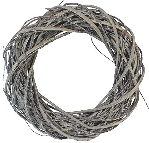 Weidenkranz grau Türkranz Dekokranz Ø 35cm x 8,5cm Naturkranz Weidenring Heimdeko Herbstkranz Kranz Deko