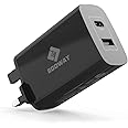 E EGOWAY 61W GAN Fast USB C Charger Plug Compatible for iPhone 11 Pro, Galaxy, USB C Laptops and More USB C Devices(BLACK)