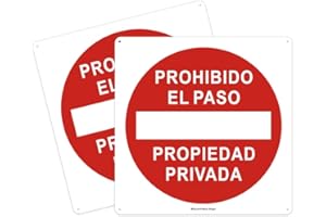 BLAZEVIDEO 2pcs Señal de No Entrar en Propiedad Privada, Cartel de Metal 300 * 300mm