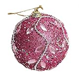 AMUSTER 8CM Christmas Baubles Balls Xmas Tree Ornament Decoration Christmas Rhinestone Glitter Balls