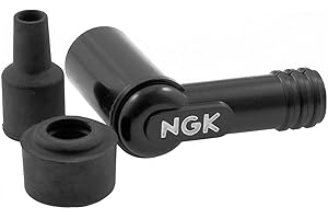 Streetparts24® Zündkerzenstecker LB05E 90 Grad abgewinkelt passend für M14 Zündkerzen – LB 05 E – entstört 5kΩ für Roller, Mofa, Moped, Motorrad, Rasenmäher