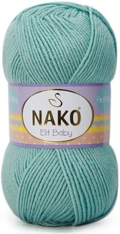 Nako Elit Baby El Örgü İpi Bebe Yünü 10482 Azur