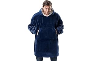 CASKIE Oversized Hoodie Sweatshirt Blanket, TV Super Soft Warm Comfortable Blanket Hoodie, Soft Cozy Warm Comfortable Novelty Hoodies, One Size Fits All, TV-Blanket for Men Women Teenagers Kids