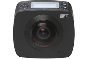 Denver ACV-8305W. Cámara de acción HD de 360 ° Real de 2 Lentes. Wi-Fi. Software Especial para convertir Videos de 360 ° a Youtube y para Gafas VR. Sensor CMOS de 2 x 4MP, Negro