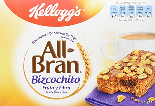 Kellogg's All Bran Bizcochito - Paquetes de 6 x 40 g - Total: 240 g
