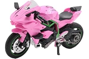 FPAEHRY Motorcycle Model Pull-Back Toy - Highly Detailed Alloy Bike for Kids, Intelligent Gift (Pink)