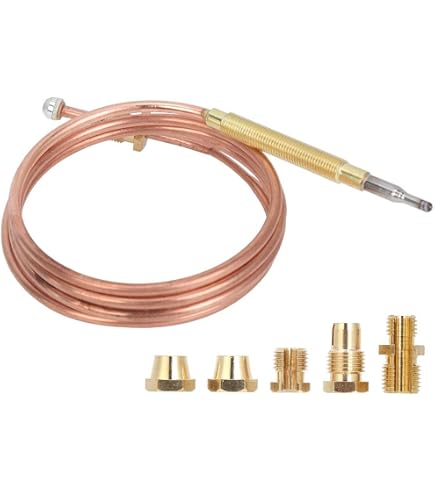 Thermocouple Gaz Universel M8 Filetage 600mm - Pièce Rechange Chauffage Gaz, Barbecue, Brûleur