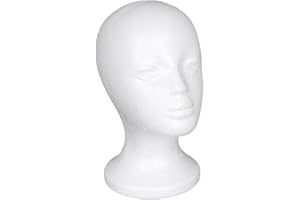 Foam Head, Realistic Multi Angle Display Space-Saving | Wig Hair Hat Display Foam Head For Hair Salon Retail Store Photograph