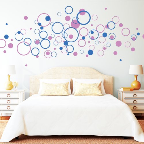 Wandtattoo Loft Deko Kreise 80teilig ZWEIFARBIG (je 40 Stück in Ihrer Wunschfarbe) BITTE TEILEN SIE UNS IHRE BEIDEN WUNSCHFARBEN IM ANSCHLUSS AN DIE BESTELLUNG PER MAIL ODER NACHRICHT MIT!!! - 3