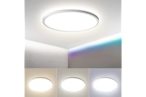 OTREN Plafon LED Oświetlenie Sufitowe 36 W, Ø30 cm, 3000 K - 6500 K, 3240 LM Nowoczesne oświetlenie sufitowe, okrągłe, IP44, do łazienki, kuchni, sypialni, na korytarz, balkon, ścianę