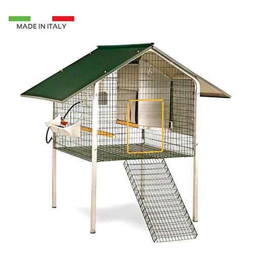 Preisvergleich Produktbild Hühnerstall Gartentisch Garda für Legehennen Käfig Hühner Zucht Geflügel
