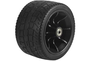 PVC-hjul 165 mm med dubbelkullager – Reservhjul för campingvagn, strandvagn och trädgårdstransportör – Slagtålig plast, enkel montering