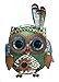 Produktbild Metall-Figur Eule "Indianer" 13 x 21cm mit Pflanzgitter - bunt - Eule-Figur - Metall-Eule - Deko-Eule - bepflanzbar