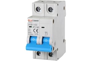 IXTRIMA Interruptor magnetotérmico automático, 2P, 40 A, 220 V, 6 kA, bipolar MCB 2P C40