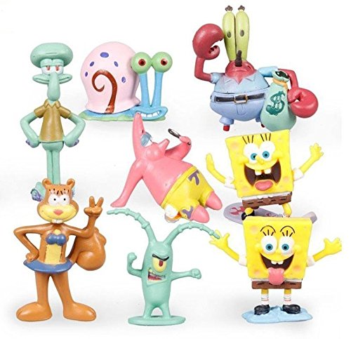 BOB ESPONJA / SPONGE BOB - PACK 8 MINI FIGURAS PVC