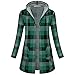 Produktbild i-uend 2019 Damen Mantel, Hoodie Sweatshirt Pullover Karierter Mantel mit Kapuzenpulli Top Hoodies Jacke Overcoat