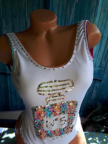 Preisvergleich Produktbild Luxury Swimsuit Badeanzug BLANCHE-CHANEL by 2Glam2GiveADamn Design