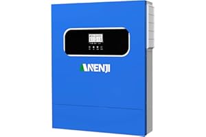 Aninerel 11kW Inverter Ibrido 48V, 2 Ingressi FV, Funziona Senza Batteria, Inverter a Onda Sinusoidale Pura (WiFi/BMS), FV 60-500VDC, Adatto Per Batterie al litio da 48V, Con Modulo WiFi