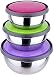 King international Stainless Steel Nesting Pinch Bowls with Lids Multi-purpose Storage Container Pack of 3, Multicolor (900 ml,600ml,300ml) RS.499.00