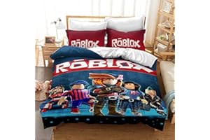 Goplnma -Anime Bettwäsche,Spielthema Bettbezug Mit Kissenbezug,3D Druck,Für Erwachsene Und Kinder (135 × 200 cm, 20)