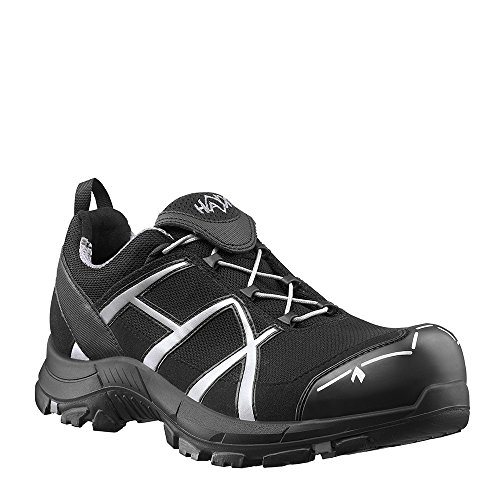 HAIX Herren Sicherheitsschuhe Black Eagle Safety 41 Low black/silver silber, UK 8.5 / EU 43