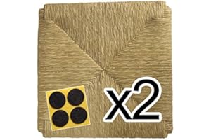 ArredaSì Fondi in paglia 37x37cm con angoli (mod. 998 zf) Ricambi per sedia impagliata [SET DI DUE] + Feltrini in OMAGGIO