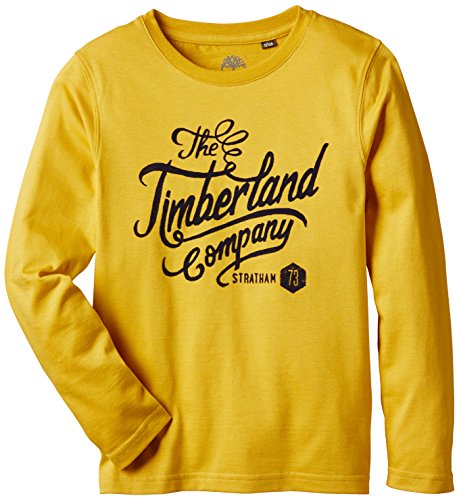 Timberland Boy's T25H99 Long Sleeve T-Shirt, Golden Yellow, 8 Years