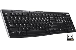 ‎LOGITECH Logitech K270 Klawiatura Bezprzewodowa 2.4 GHz, QWERTY układ hiszpański - Czarny