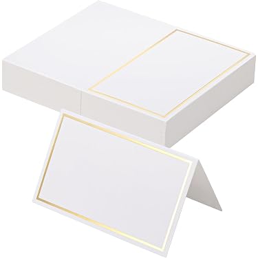 80 Marque-places Carton Kraft Vierges - 9x10 Cm, Pour Mariage, Anniversaire, Baptême, Fêtes