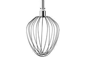 Kenwood Batidor de acero inoxidable KAT71.000SS, accesorio para robot de cocina Kenwood y batidor de globos, apto para todos los procesadores de cocina Chef XL, apto para lavavajillas, plata