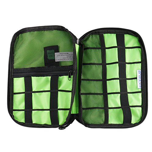 ducomi® cabletop – Tasche Organizer für Kabel und Zubehör Reise mit Reißverschluss Wasserdicht blau - 6