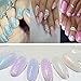 Sindy New Mermaid Effect Nail Glitter Polish Sparkly Magic Glimmer Powder Dust DIY Nail Art Tip Decoration Tools Gel UV Nails Art (Pink)