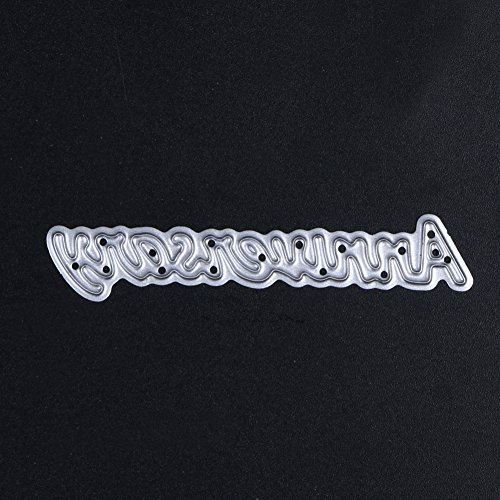 Amazingdeal365 4 PCS Buchstabieren Metall Form Schablonen Schneiden DIY Dekor Sammelalbum Karten Buchzeichen Lesezeichen als Geschenk für Freunde Geburtstag Kinder,Kindergarten Hobby Schule Handarbeit Unterricht usw. Ein tolles Geschenk! - 6