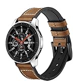Armband für Samsung Galaxy Watch 42mm, Armbänd Lederarmband Ersatz Band Silikon Verschluss Kompatibel für Samsung Galaxy Watch 42mm (Braun)