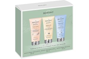 Biopoint - Set Regalo Bagnoschiuma: Bagnocrema Addolcente, Bagno Olio Setificate, Bagnocrema Idratante 200ml - Nutre e Deterge con Delicatezza