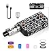 Produktbild E Zigarette Shisha Starter Set Elektrische Zigaretten TC Temperaturregelung 120W Mod BOX Mit 4000mAh Akku Cigarettes,Top Refill 0.2ohm/2.0ml Verdampfer Tank,Electronic Zigarette Kit ohne Nikotin&E Liquid aroma(Schwarz)