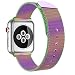 Produktbild MoKo für Apple Watch 38mm/40mm Armband, Milanaise Edelstahl Replacement Wrist Band Strap Watchband Uhrband Uhrenarmband Erstatzband mit Magnet-Verschluss und Metallschließe, 5.9"-7.87", Bunt