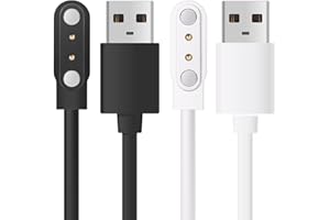 WARMHONE 2 Pack Smart Watch Magnet Charging USB Cables,Compatible with Dafit,Nerunsa,Radley,Reflex active(4mm)