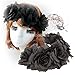 Lady Flower Floral Garland Crown Black Bride Handmade Vintage Goth Wedding Party