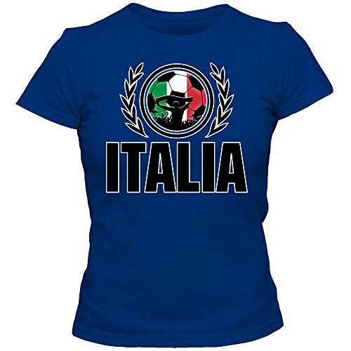 Italien EM 2016 #2 T-Shirt | Fußball | Damen | Gli Azzurri | Trikot | Nationalmannschaft © Shirt Happenz, Farbe:Blau (Royalblue L191);Größe:S