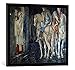 Produktbild Gerahmtes Bild von Sir Edward Burne-Jones Sir Gawain und Sir Ewain scheitern auf der Suche nach dem Heiligen Gral, Kunstdruck im hochwertigen handgefertigten Bilder-Rahmen, 70x50 cm, Schwarz matt