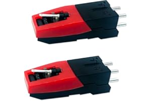 CKANDAY Cartuccia Universal Record Player da 2 pacchi, Cartuccia di ricambio per giradischi in vinile con stilo ad ago per LP vintage per fonografo giradischi