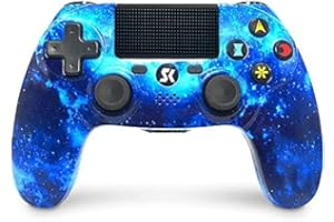 CHENGDAO Controller for PS4 Joystick Controller di Gioco Wireless Bluetooth Controller di Gioco a Doppia Vibrazione Touchpad Joystick per PlayStation 4 (Blue)