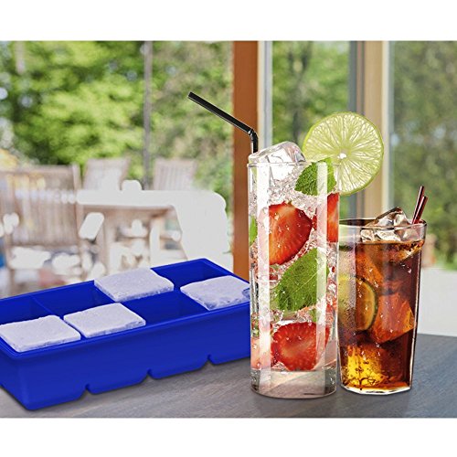 2er Pack Silikon Eiswürfelform für je 8 Eiswürfel，5×5 cm Eiswürfel - 3