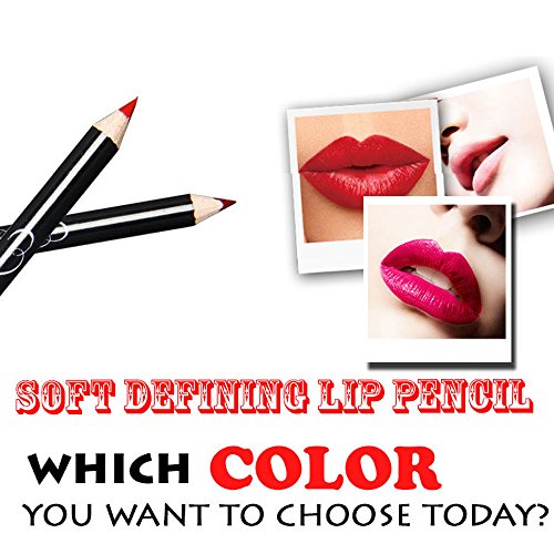 EgoEra 12 Farben Lipliner Bleistift Lippenkonturenstifte Set Lipmarker Matt Natürlich Wasserdicht Waterproof Long Lasting Lippenstift Make Up - 7