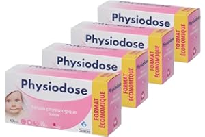 PHYSIODOSE Saline Solution Baby – Pack of 4 Boxes with 40 Single-Dose Vials of 5 ml – Sterile Normal Saline for Baby Nasal Drops, Eyes and Wound Cleansing