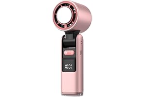 Entgoinggo Fan Handheld Turbo Fan for MINI High Speed USB Ice Cool Fans With Digital Display Portable For Outdoor Camping Travel Picnic Home(Refrigeration Pink)