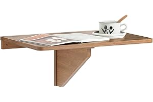 SoBuy Mesa Plegable a Muro, Escritorio Compacto, Mesa de Cocina Plegable, Diseño Salvaspacio, Extensible, Ideal para Espacios Pequeños, Cocina, Oficina, 60x40cm Vintage FWT03-PF