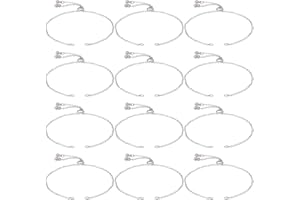 DICOSMETIC 16 Pièces Bracelet Coulissant Ajustable 9-3/8" Chaînes D'Extension en Acier Inoxydable avec Extrémités en Forme de Boule Chaîne de Bracelet en Métal pour Femmes Hommes Fabrication de Bijoux