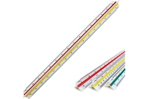 Belegao 1 PCS 30cm Scale Ruler Architect, Plastic Triangular Ruler for Architectural, Blueprint, Drafting, Architects, Students, Draftsman and Engineers(1:100, 1:200, 1:250, 1:300, 1:400, 1:500)